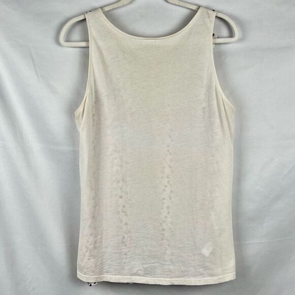 Loft Sleeveless Ruffle Spotted Blouse Large - Picture 2 of 8